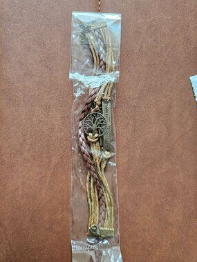Tree Of Life Braided Bracelet With "Where Theres A Will Theres A Way" Charm